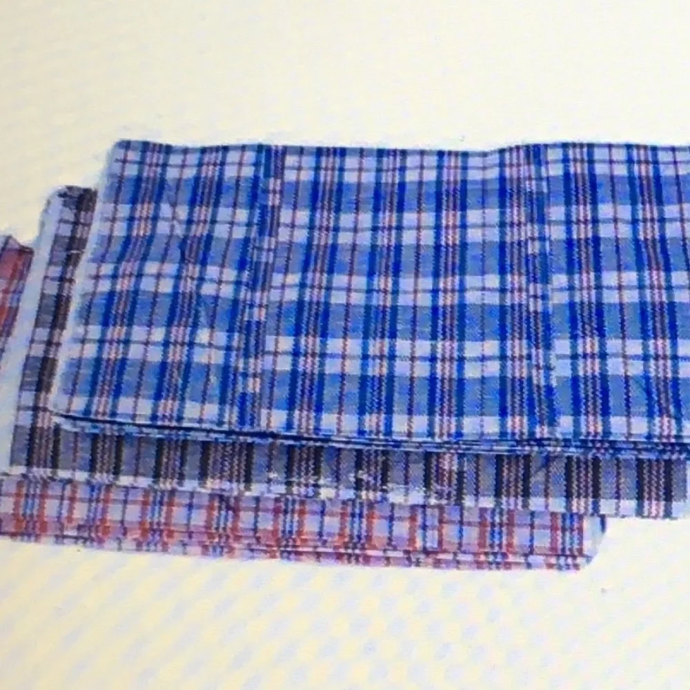 Set of 3 X- Large Plaid Zipper Storage Bags – Blue, Red & Black